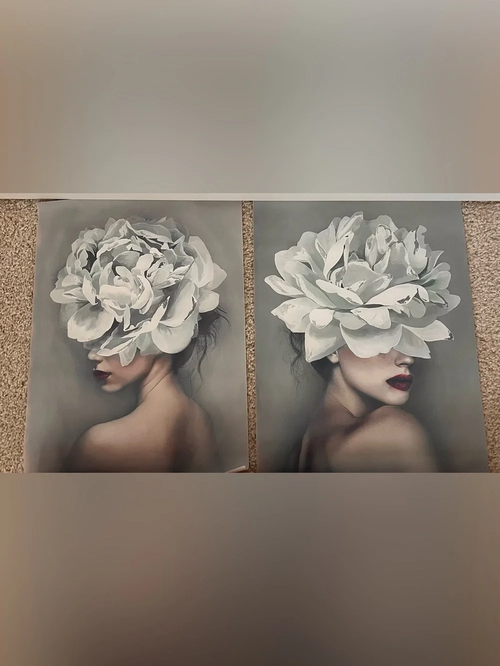 2 Canvas Artist Face Pics - Not Framed